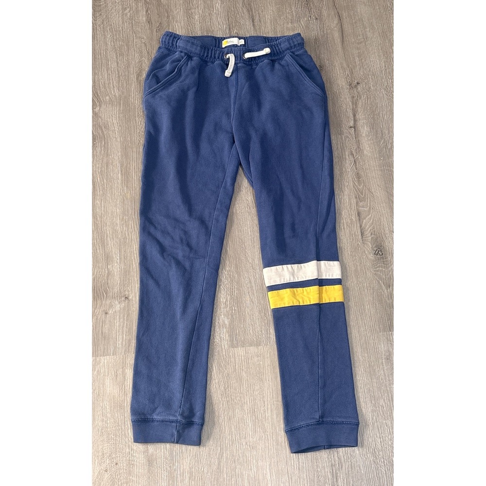 Boden Boys Navy Blue Stripe Jogger Sweatpants Size 13Y 158cm Cotton